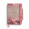 Blumen A5 Buchkalender Silcare 2026 mit Gummiband + Stift