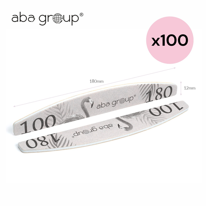 Nail file half moon 100/180 standard – flaming  (set x100)