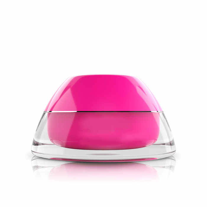 Barattolo rosa da 30 ml con inserto e bordo argento - Rosa che attira l’attenzione