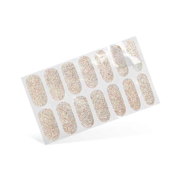 Nail Art. Stickers Gel Nails Simple champagne glitter 24 pcs.