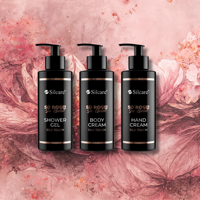 Zestaw do pielęgnacji ciała So Rose! So Gold! (Żel pod prysznic 250 ml + Balsam do ciała 250 ml + Krem do rąk 240 ml)