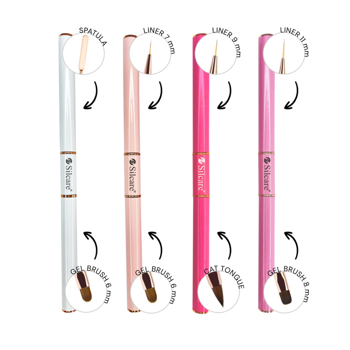 Two-sided Gel no. 6 and Liner no. 9 Brush