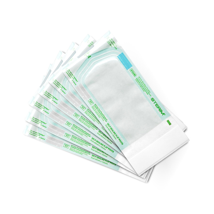 Buste per la sterilizzazione degli strumenti in autoclave 90x230 mm 200 pz.