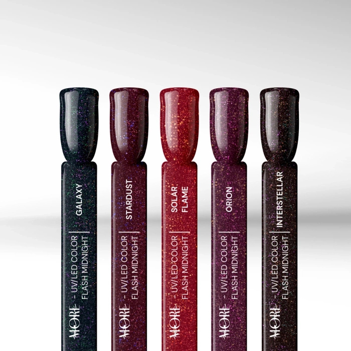 Smalto semipermanente maniMORE Flash Midnight Astral Ruby 10 g