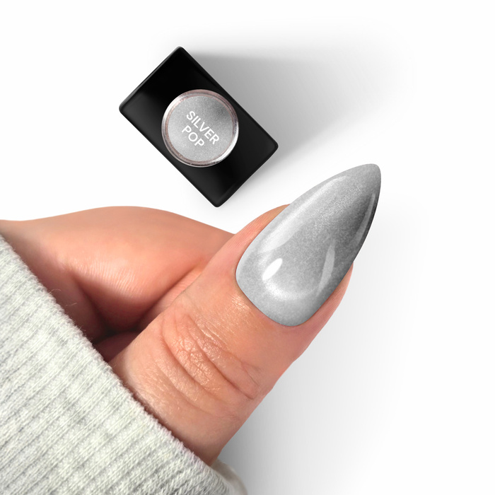 Lakier hybrydowy maniMORE Cat Eye Silver Pop 10 g