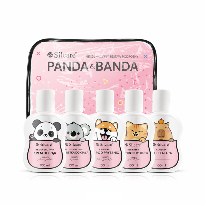 Zestaw do pielęgnacji ciała Panda & Banda (4 x 100 ml)