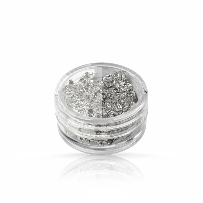 Double-sided silver foil for decoration silver jars 7 ml