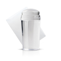 Timbro in silicone trasparente + spatola (3,2 cm x 3,7 cm)