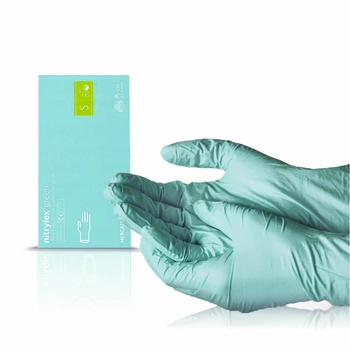 Guanti in nitrile Nitrylex Verde S 100 pz.