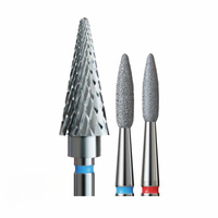 Zestaw IQ Nails - Frezy z węglika spiekanego 5w1 oraz diamentowy płomyk