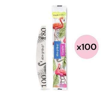 Pilnik półksiężyc 100/180 flaming Aba Group (zestaw x100)